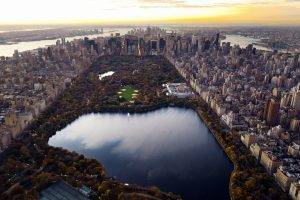 New York City, Central Park, Cityscape, Lake, Building