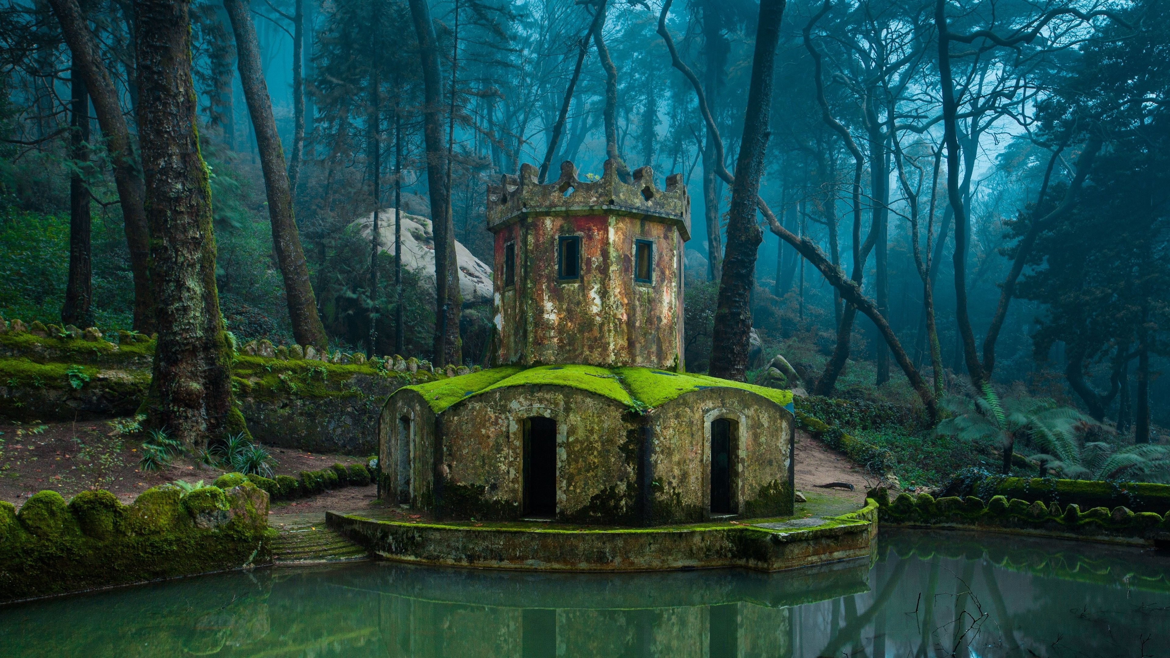 nature, Architecture, Forest, Old Building, Water, Lake, Tower, Reflection Wallpaper