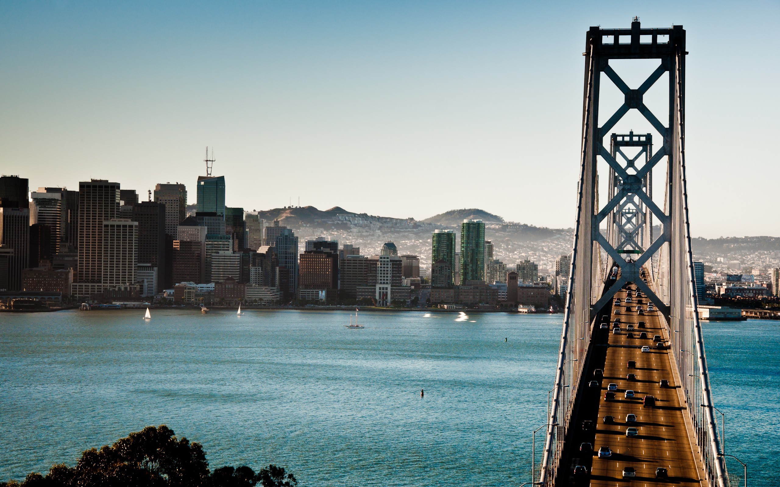 bridge, River, Building, San Francisco Wallpaper