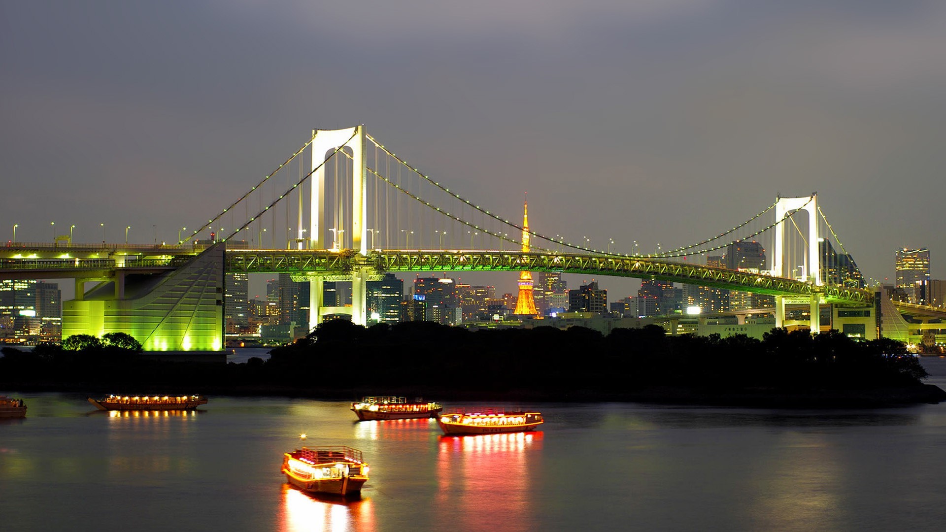 bridge, River Wallpaper