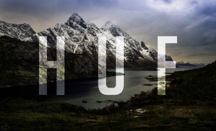 huf, Nature, Writing, Mountain, River HD Wallpaper Desktop Background