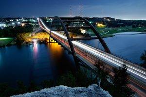 Austin, Bridge, Austin (Texas), Long Exposure, Cliff, Nature, City, Lake, Highway, Lights