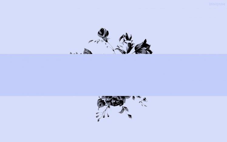 simple, Simple Background, Flowers, Blue HD Wallpaper Desktop Background