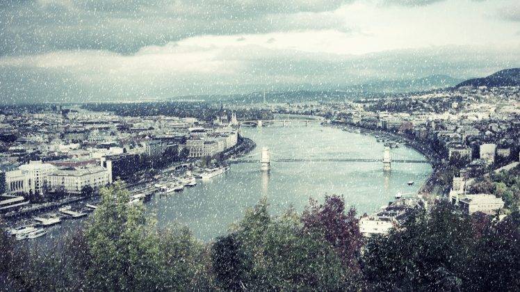 Budapest, River, City, Bridge HD Wallpaper Desktop Background