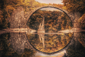 nature, Bridge, Lake