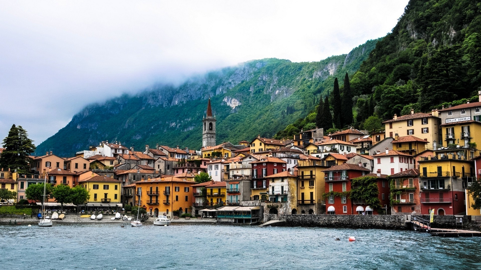 cityscape, City, Building, Italy, Lombardy, Lake Como Wallpaper