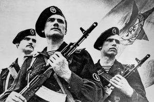 soldier, Navy, Russian Navy, AK 74, Soviet Union, Red Banner