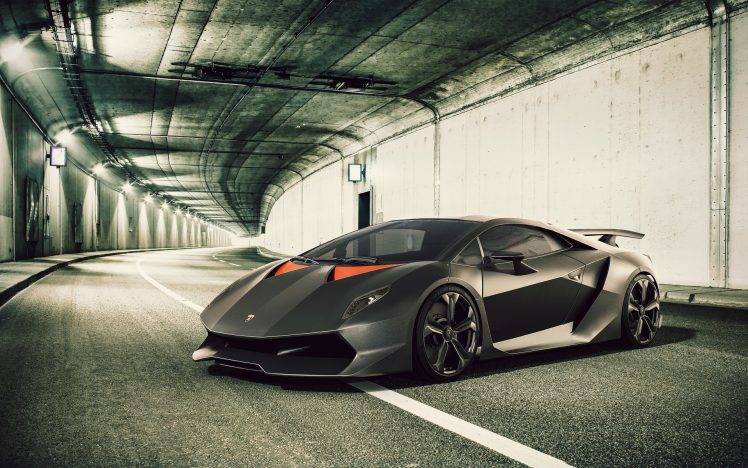car, Lamborghini, Tunnel HD Wallpaper Desktop Background