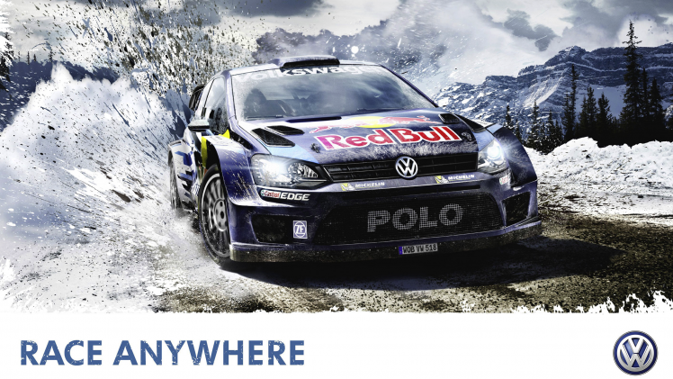 Volkswagen Polo, Rally Cars, Wrc, VW Polo WRC, Snow, Mud, Video Games, IOS, Car, Vehicle, Red Bull HD Wallpaper Desktop Background