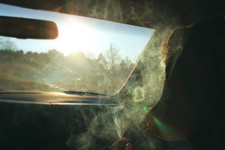 smoke, Smoking, Car, Car Interior, Sunlight HD Wallpaper Desktop Background