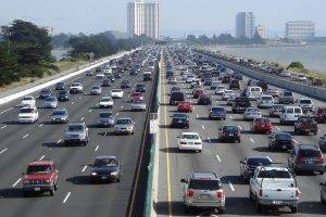 traffic, Car, Vehicle, Freeway, City