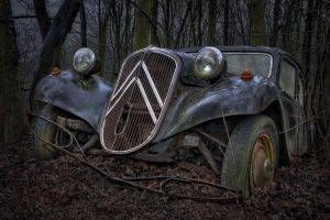 vehicle, Car, Wreck, French Cars, Citroën, Traction Avant