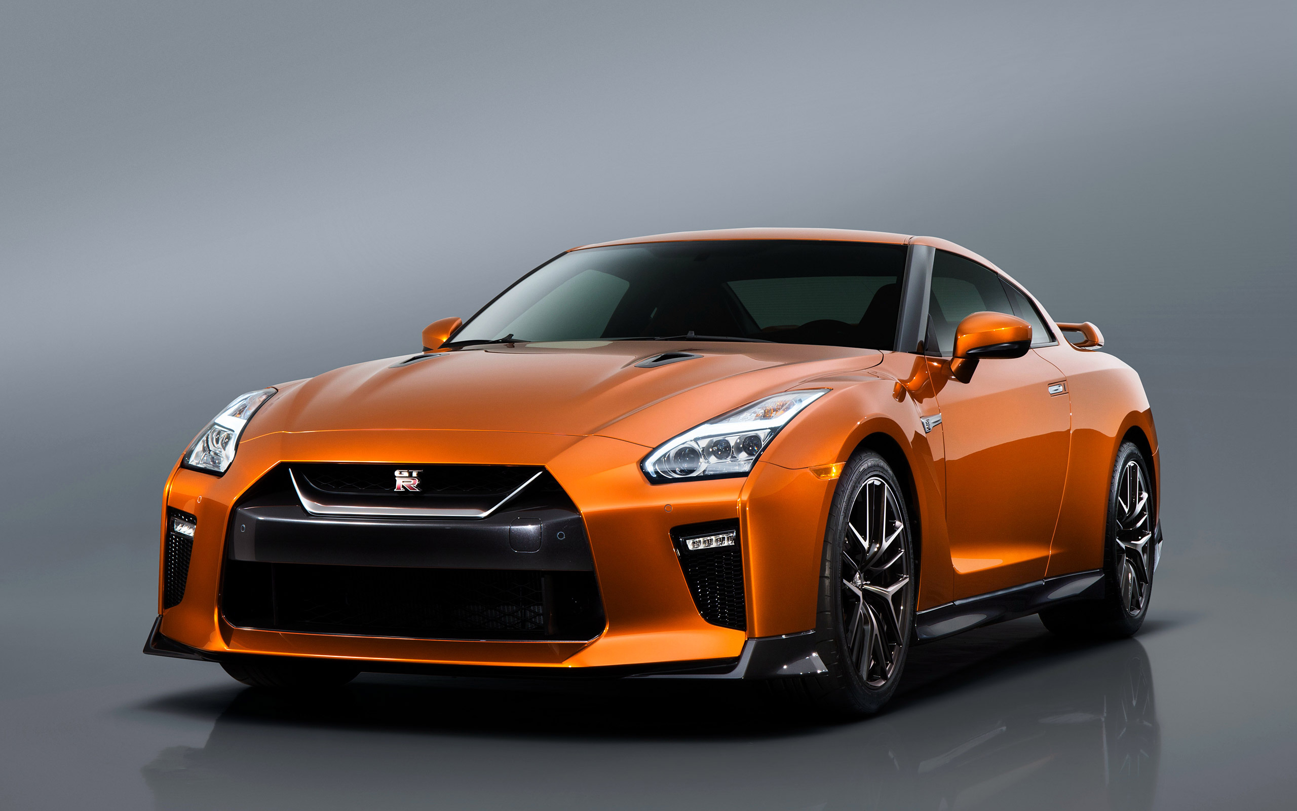 Nissan GT R R35, Nissan GTR, Car, Vehicle, Simple Background, Reflection, Orange Cars Wallpapers ...