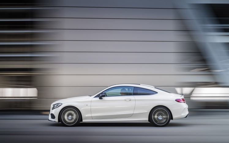 Mercedes Benz C43 AMG, Vehicle, Car, Motion Blur, Street HD Wallpaper Desktop Background