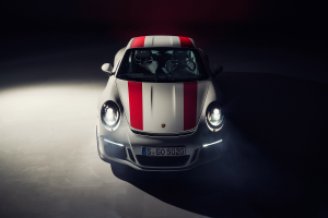 Porsche 911R, Car, Vehicle, Spotlights, Simple Background