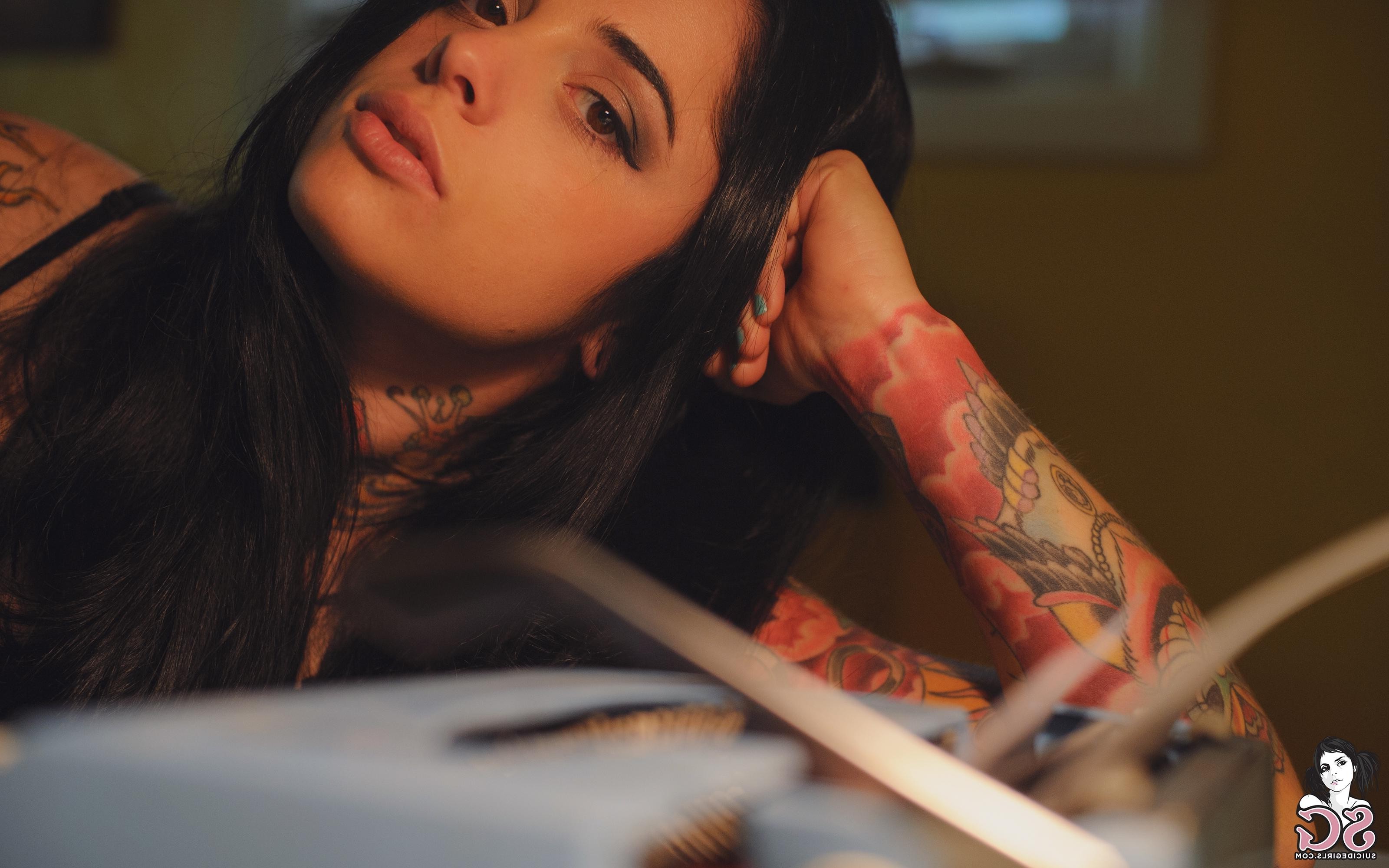 Suicide Girls, Radeo Suicide, Tattoo, Lips Wallpaper