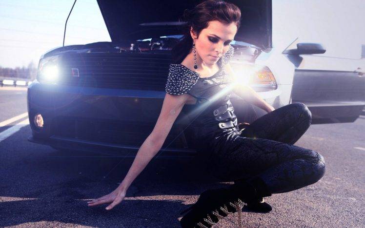 Sati Kazanova, Model, Car, Women HD Wallpaper Desktop Background