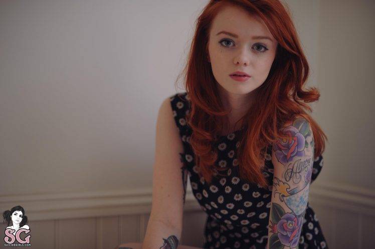 Suicide Girls, Redhead, Tattoo, Women, Julie Kennedy HD Wallpaper Desktop Background