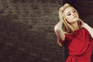 Amber Heard, Blonde, Red Dress, Lace
