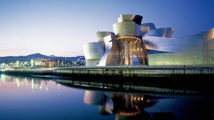 river, Bilbao, Guggenheim HD Wallpaper Desktop Background
