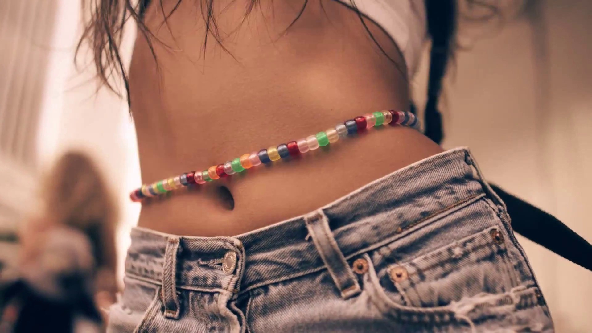 women, Belly, Brunette, Jeans, Belly Chains Wallpaper