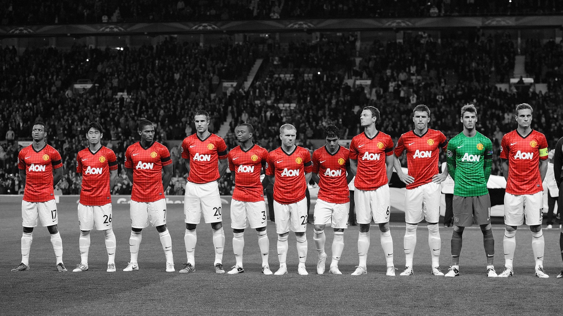 Manchester United, Selective Coloring Wallpaper