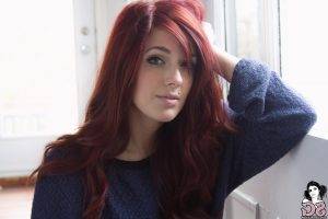 Suicide Girls, Velour Suicide, Redhead, Long Hair, Piercing