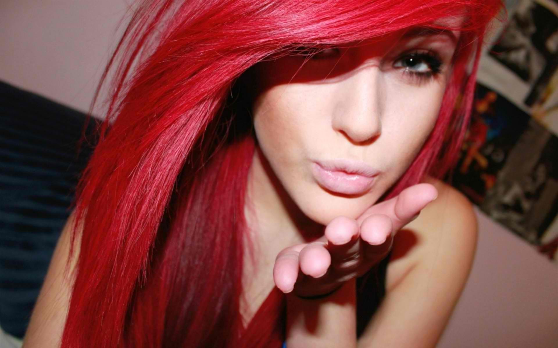 redhead, Kissing Wallpaper