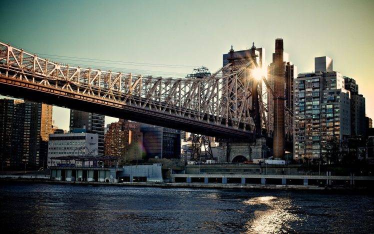 cityscape, City, Bridge, Building, River, Sunlight HD Wallpaper Desktop Background