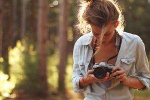 camera, Nature, Women, Forest, Depth Of Field, Minolta