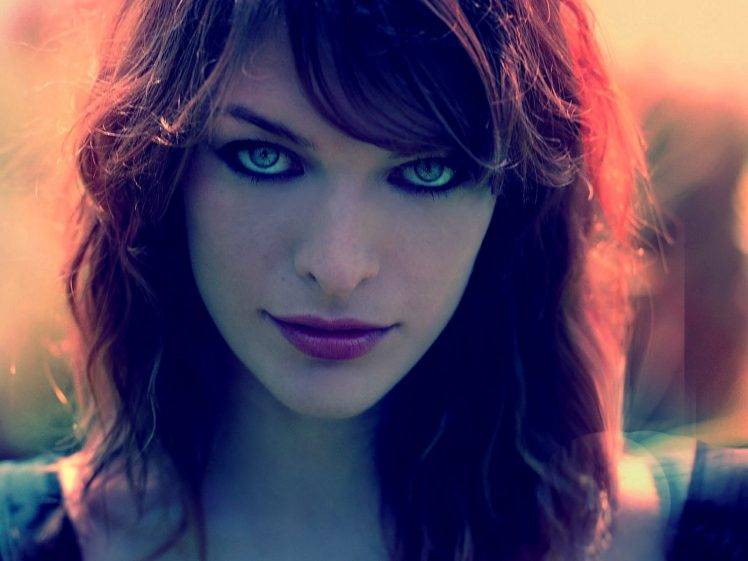Milla Jovovich, Eyes, Model, Milla HD Wallpaper Desktop Background