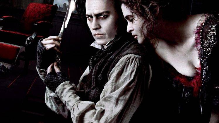 movies, Johnny Depp, Sweeney Todd: The Demon Barber Of Fleet Street, Helena Bonham Carter HD Wallpaper Desktop Background