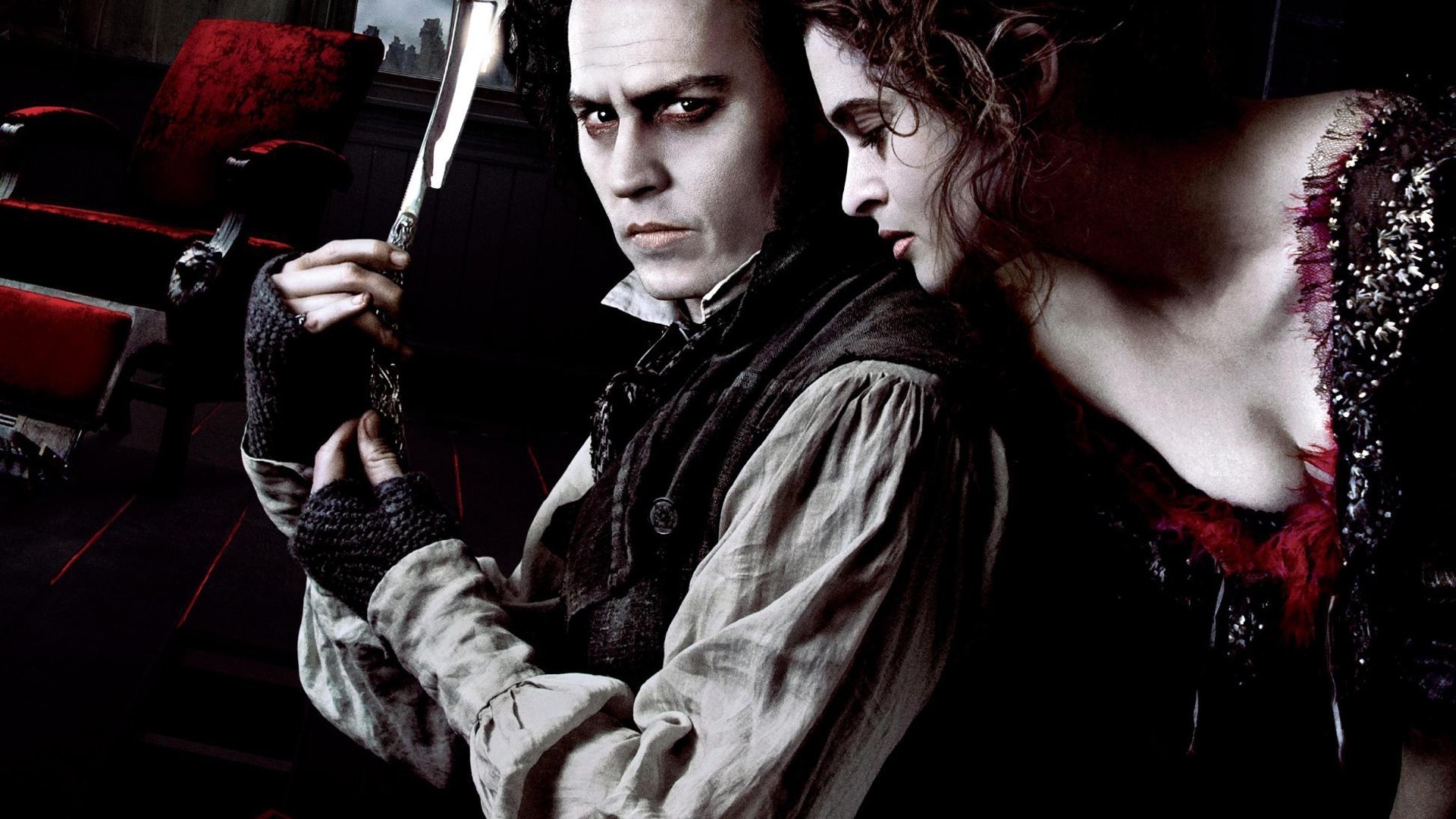 movies, Johnny Depp, Sweeney Todd: The Demon Barber Of Fleet Street, Helena Bonham Carter Wallpaper