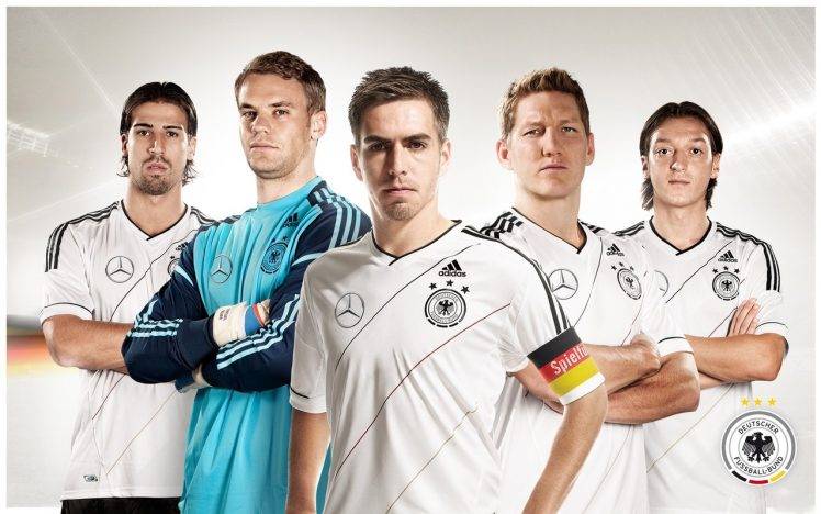 Manuel Neuer, Philipp Lahm, Bastian Schweinsteiger, Mesut Ozil, Sami Khedira, Soccer, Germany HD Wallpaper Desktop Background