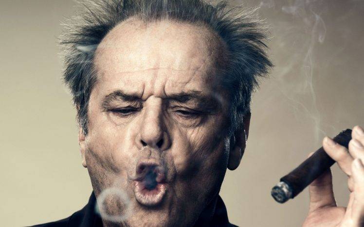 actor, Jack Nicholson, Smoking, Cigars HD Wallpaper Desktop Background