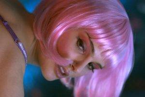 movies, Closer, Natalie Portman, Pink Hair