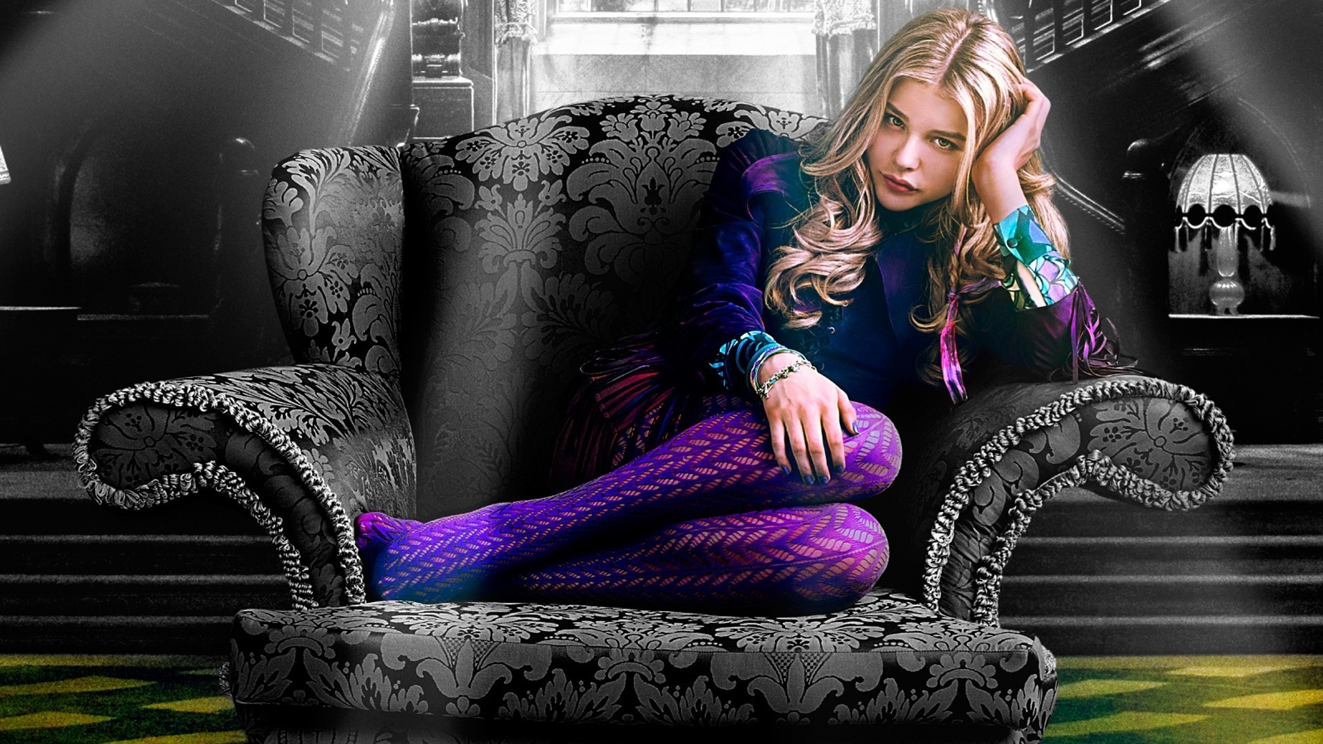 Movies Dark Shadows Stockings Chlo Grace Moretz Blonde Wallpapers