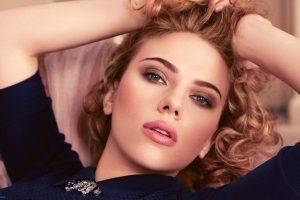 Scarlett Johansson, Women, Actress, Face, Blonde, Green Eyes