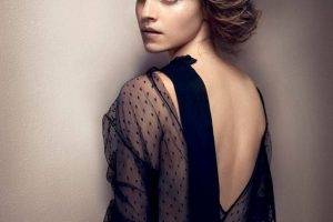 Emma Watson, Women, Actress, Brunette, Looking Back
