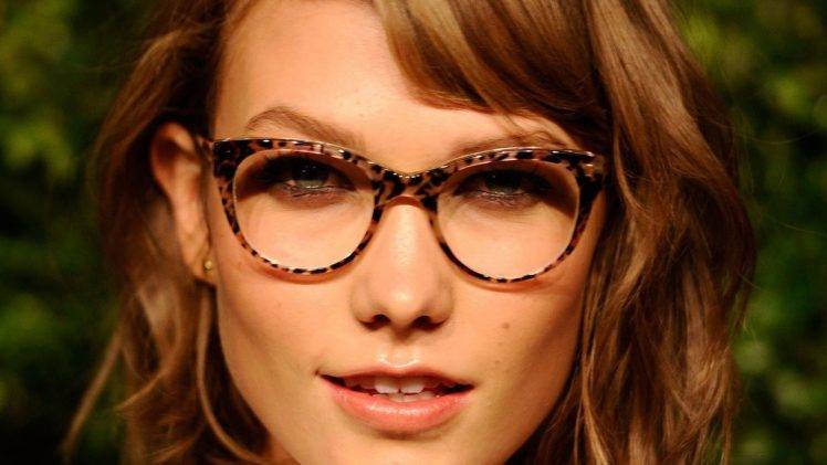 Karlie Kloss, Glasses HD Wallpaper Desktop Background