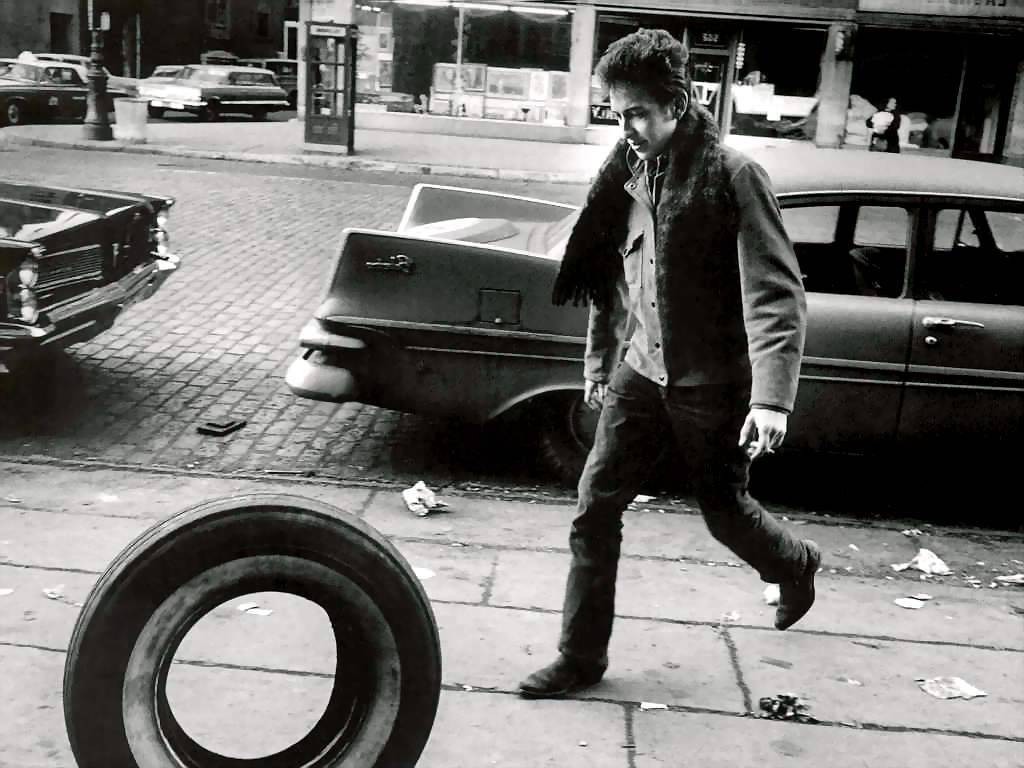 monochrome, Street, Men, Bob Dylan Wallpaper