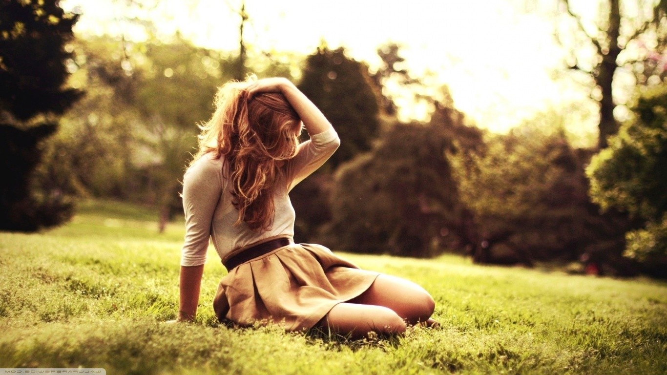 women, Nature, Brunette, Hands On Head Wallpaper