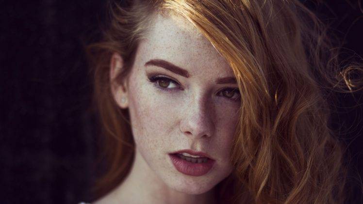 Hattie Watson Women Face Redhead Freckles Open Mouth Wallpapers Hd