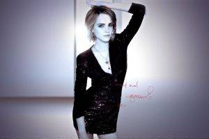 Emma Watson, Hands On Head, Monochrome