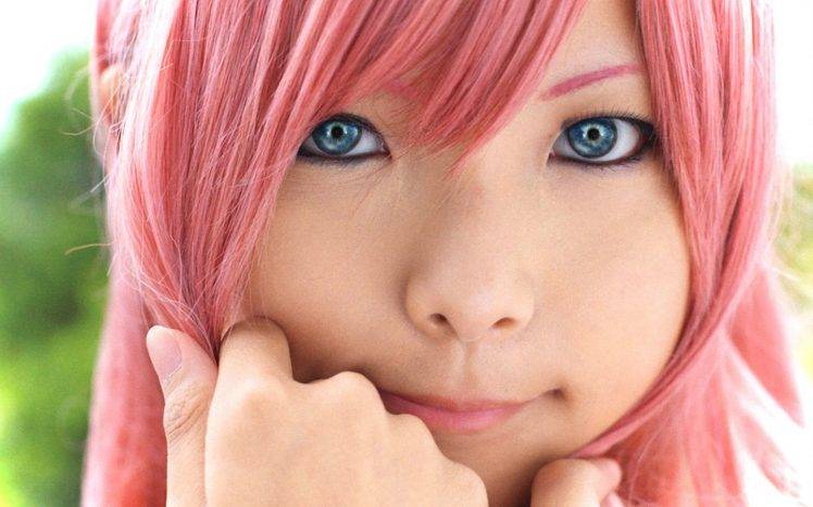 blue Eyes, Pink Hair, Women HD Wallpaper Desktop Background