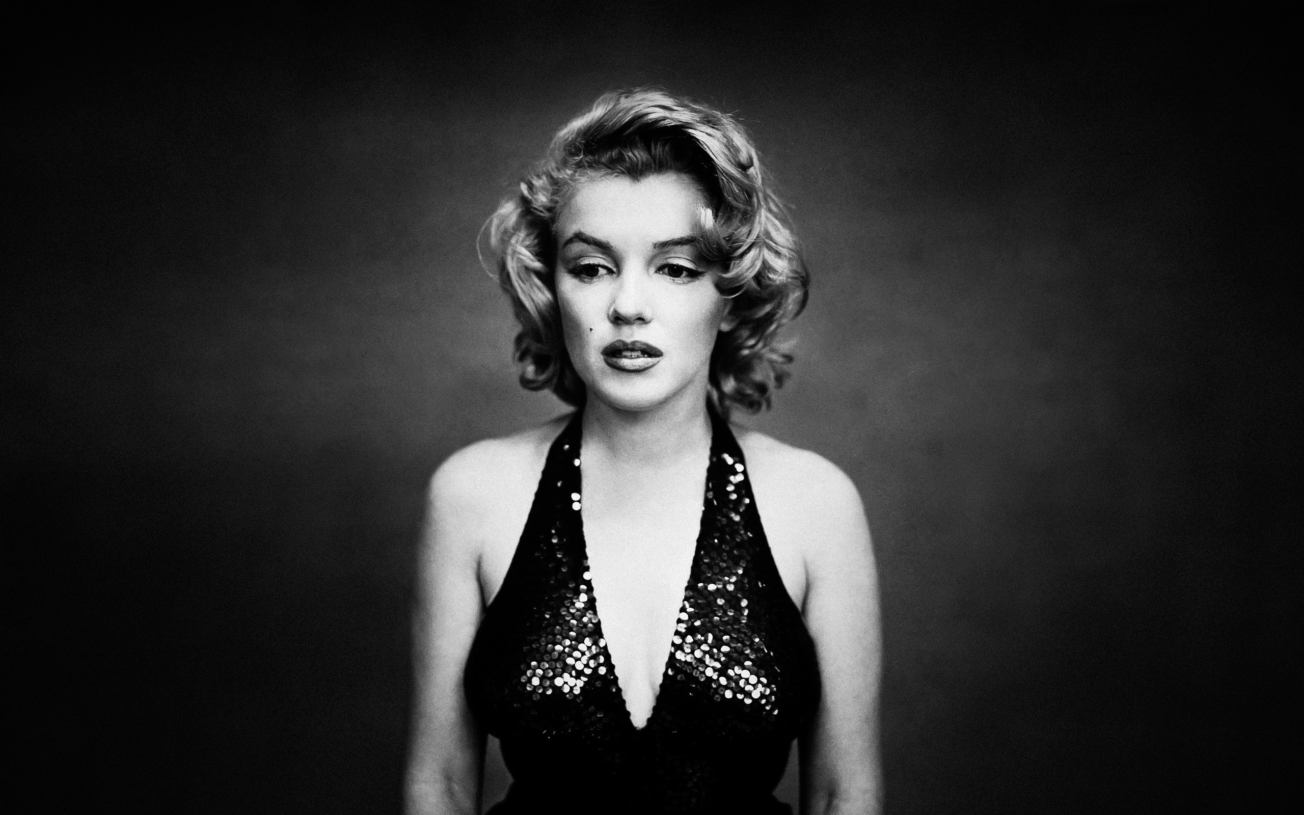Marilyn Monroe, Women, Monochrome Wallpaper