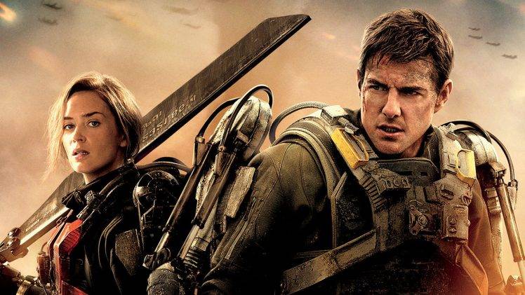 Tom Cruise, Emily Blunt, Edge Of Tomorrow, Movies, Futuristic, Science Fiction HD Wallpaper Desktop Background