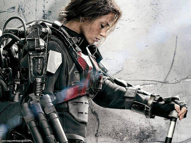 Emily Blunt, Actress, Edge Of Tomorrow, Movies, Futuristic, Science Fiction HD Wallpaper Desktop Background