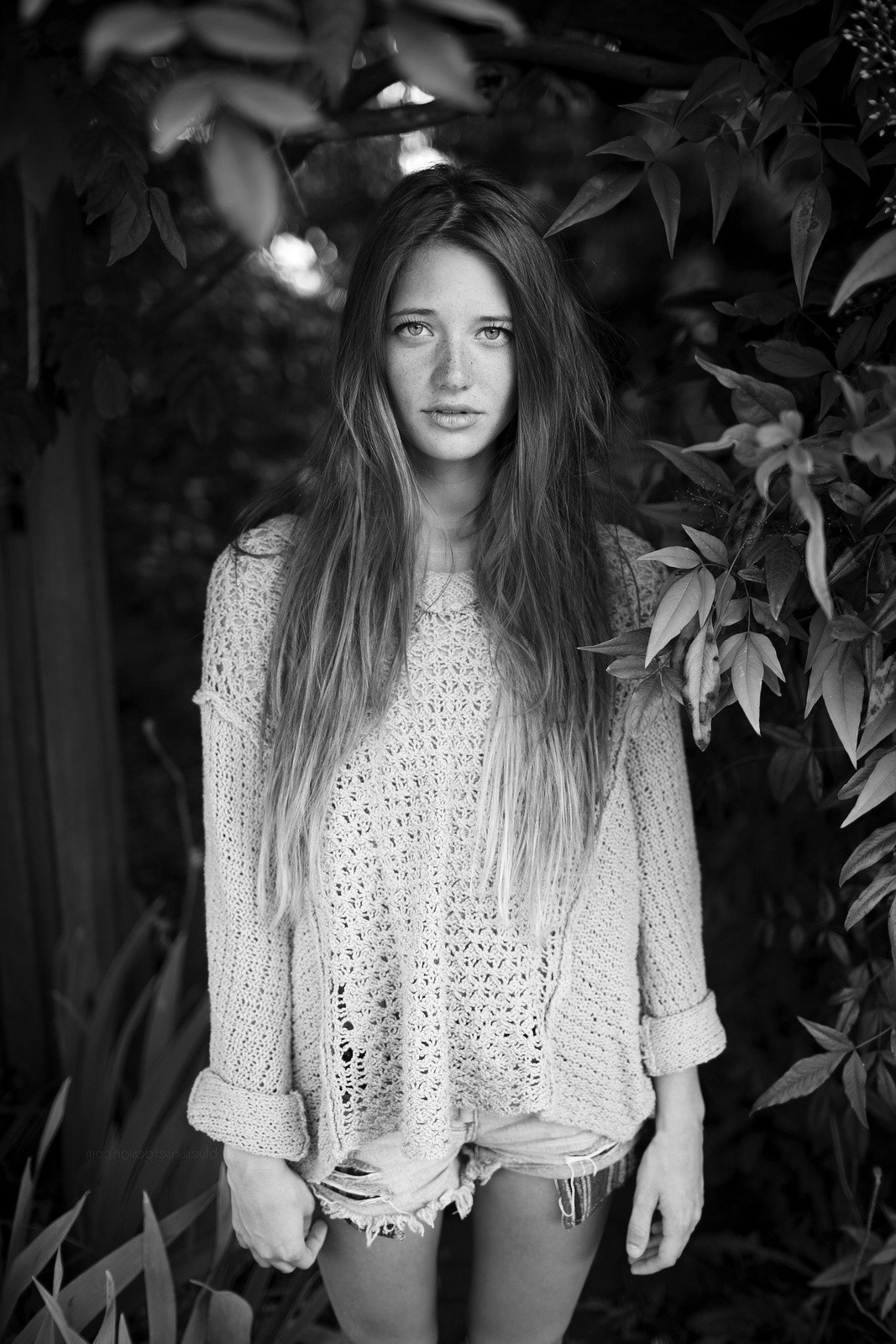 photography, Model, Lindsay Hansen, Women, Freckles, Monochrome Wallpaper
