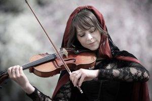 Lindsey Stirling, Violin, Women, Brunette, Cloaks